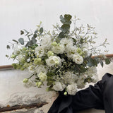 bouquet de lisianthus frisé blanc