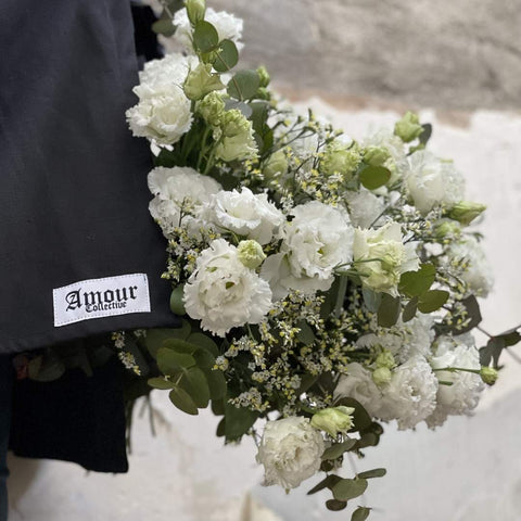 bouquet de lisianthus frisé blanc